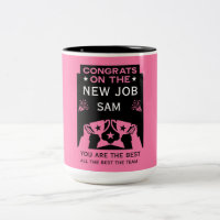 Pink Félicite Pour Le Nouveau Travail