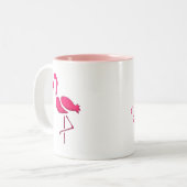 Tasse 2 Couleurs Pink flamingo pop art unique (Devant gauche)