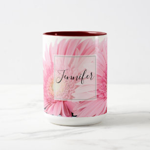 Tasse 2 Couleurs Pink Gerbera Daisies Elegant Photo