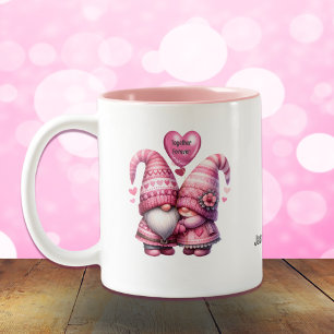 Tasse 2 Couleurs Pink Gnome Valentine Couple