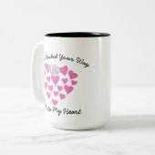 Tasse 2 Couleurs Pink Hearts Love Valentine's Day Girlfriend Cadeau (Devant gauche)