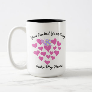 Tasse 2 Couleurs Pink Hearts Love Valentine's Day Girlfriend Cadeau