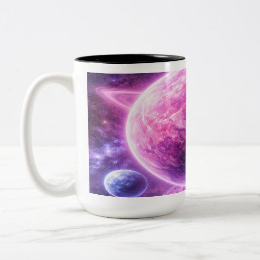 Tasse 2 Couleurs Pink Planet with Four Moons (Gauche)