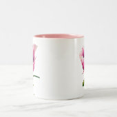 Tasse 2 Couleurs Pink Pop aquarelle fleur joli art (Centre)