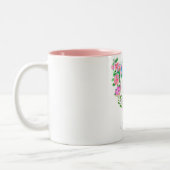 Tasse 2 Couleurs Pink Rose Ribbon Anniversaire (Gauche)