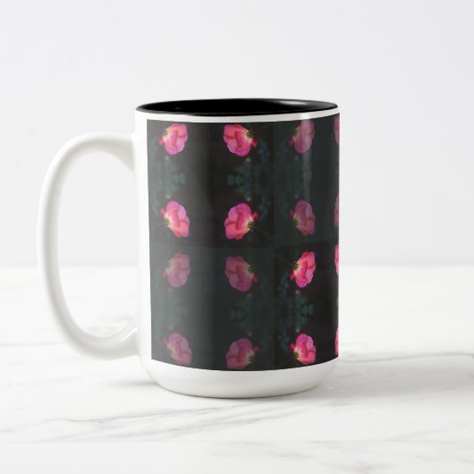Tasse 2 Couleurs Pink Roses Pattern (Gauche)