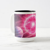 Tasse 2 Couleurs Pink Star with Two Orbiting Planets (Devant gauche)