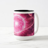 Tasse 2 Couleurs Pink Star with Two Orbiting Planets (Devant droit)