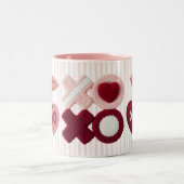 Tasse 2 Couleurs Pink Stripes XOXO Cherry  (Centre)