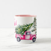 Tasse 2 Couleurs Pink Truck Christmas Adventure (Centre)