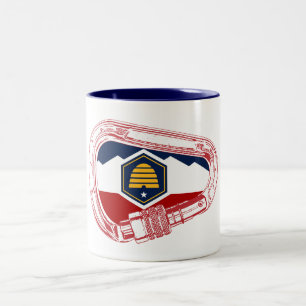Tasse 2 Couleurs Piolet d'escalade de roche du drapeau de l'Utah