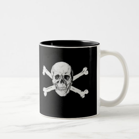 Tasse 2 Couleurs Pirate Crâne et os croisés Musique (Droit)