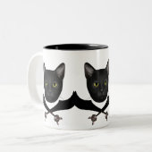 Tasse 2 Couleurs Pirate Drapeau Chat (Devant gauche)