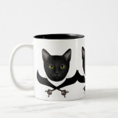 Tasse 2 Couleurs Pirate Drapeau Chat (Gauche)