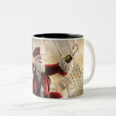 Tasse 2 Couleurs Pirate Père Noël (Devant droit)