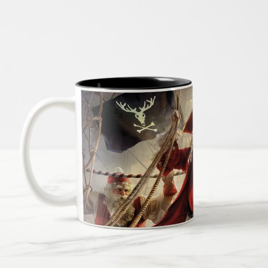 Tasse 2 Couleurs Pirate Père Noël (Gauche)