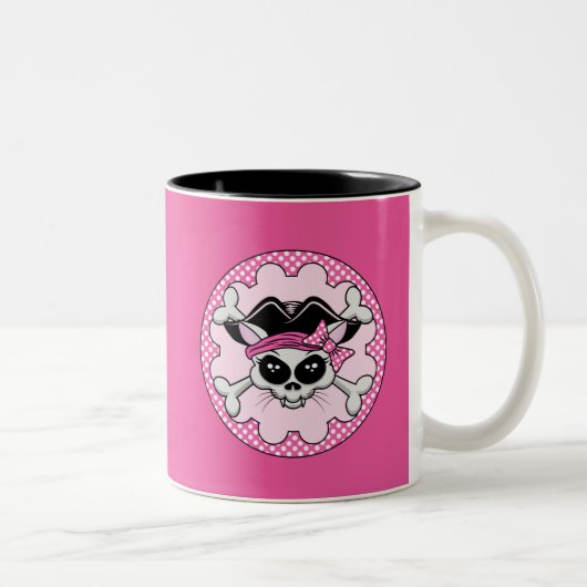 Tasse 2 Couleurs Pirate Princess Kitty Skull (Droit)