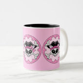 Tasse 2 Couleurs Pirate Princess Kitty Skull (Devant droit)