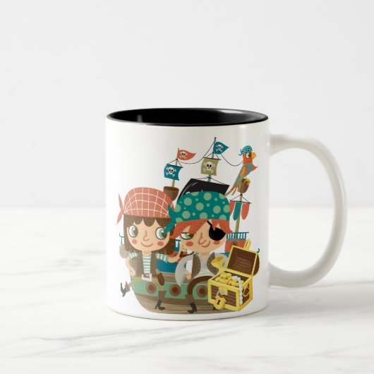 Tasse 2 Couleurs Pirates avec le trésor (Droit)