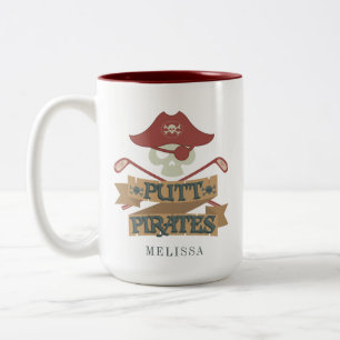 Tasse 2 Couleurs Pirates de golf personnalisés pour les amateurs de