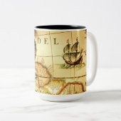 Tasse 2 Couleurs Pirates Gold Treasure Map (Devant droit)