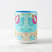 Tasse 2 Couleurs Piscine fille en bikini plage d'été (Centre)