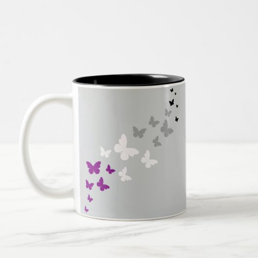 Tasse 2 Couleurs Piste à papillon de la fierté sexuelle (Gauche)