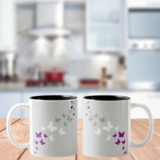 Tasse 2 Couleurs Piste à papillon de la fierté sexuelle