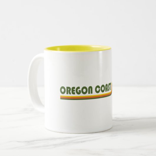 Tasse 2 Couleurs Piste côtière de l'Oregon (Devant gauche)