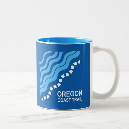 Tasse 2 Couleurs Piste côtière de l'Oregon (Droit)