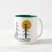 Tasse 2 Couleurs Piste du parc national Broads (Devant droit)