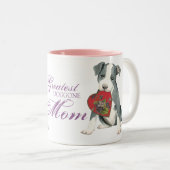 Tasse 2 Couleurs Pit Bull Heart Maman (Devant droit)