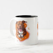 Tasse 2 Couleurs Pitbull Love (Devant gauche)