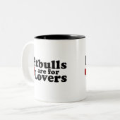 Tasse 2 Couleurs Pitbulls sont pour des amants (Devant gauche)