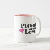 Tasse 2 Couleurs Pitbulls sont pour des amants (Devant droit)