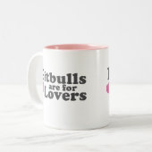 Tasse 2 Couleurs Pitbulls sont pour des amants (Devant gauche)