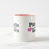 Tasse 2 Couleurs Pitbulls sont pour des amants (Centre)