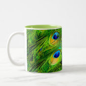 Tasse 2 Couleurs PixDezines plumes de paon (Gauche)