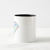 Tasse 2 Couleurs Pixel art gem diamant (Centre)