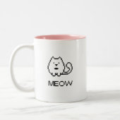 Tasse 2 Couleurs Pixel Cat Meow (Gauche)