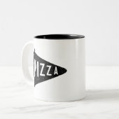 Tasse 2 Couleurs Pizza (Devant gauche)
