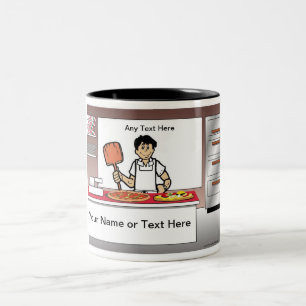 Tasse 2 Couleurs Pizza Maker - Dessin masculin