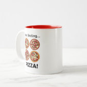 Tasse 2 Couleurs Pizza pepperoni manifeste (Devant gauche)