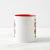 Tasse 2 Couleurs Pizza pepperoni manifeste (Centre)
