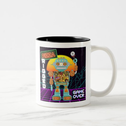 Tasse 2 Couleurs Pizza Riggué - Jeu sur (Droit)