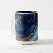 Tasse 2 Couleurs Plage Abstraite Gold-Navy (Devant gauche)