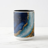 Tasse 2 Couleurs Plage Abstraite Gold-Navy (Centre)