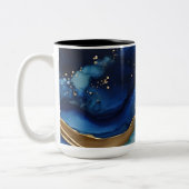 Tasse 2 Couleurs Plage Abstraite Gold-Navy (Gauche)