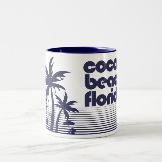 Tasse 2 Couleurs Plage de Cocoa Floride (Centre)