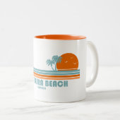 Tasse 2 Couleurs Plage de Madeira Floride Palmiers solaires (Devant droit)
